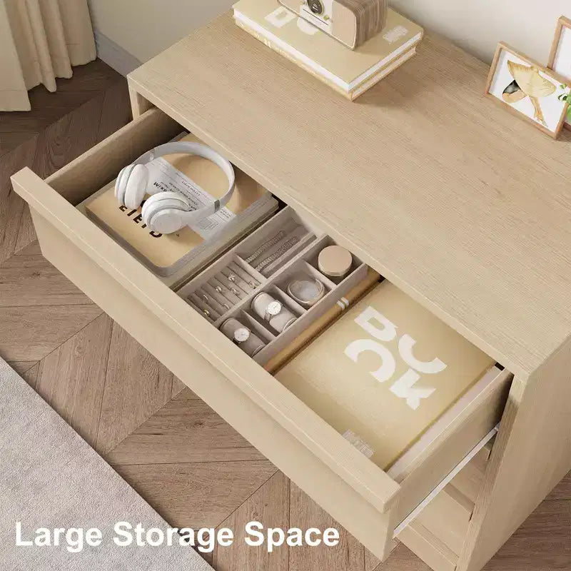 Buffet 3 tiroirs Acekool, meuble de rangement moderne pour salle à manger, chambre et entrée