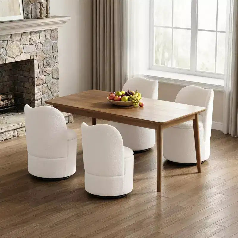 Chaise de Vanité Pivotante à 360° avec Rangement - 159 kg, Velours Teddy/Velours, Compartiment Caché, Aucun Assemblage Requis