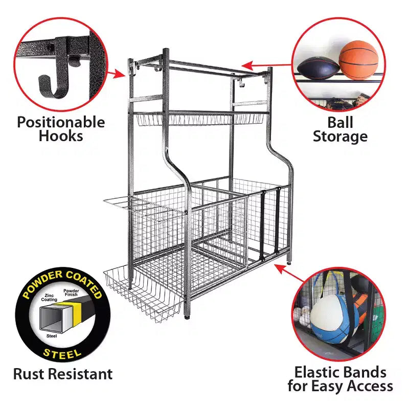 Système de rangement de garage en acier gris Storage Logic, 36 po L x 42 po H x 16 po P
