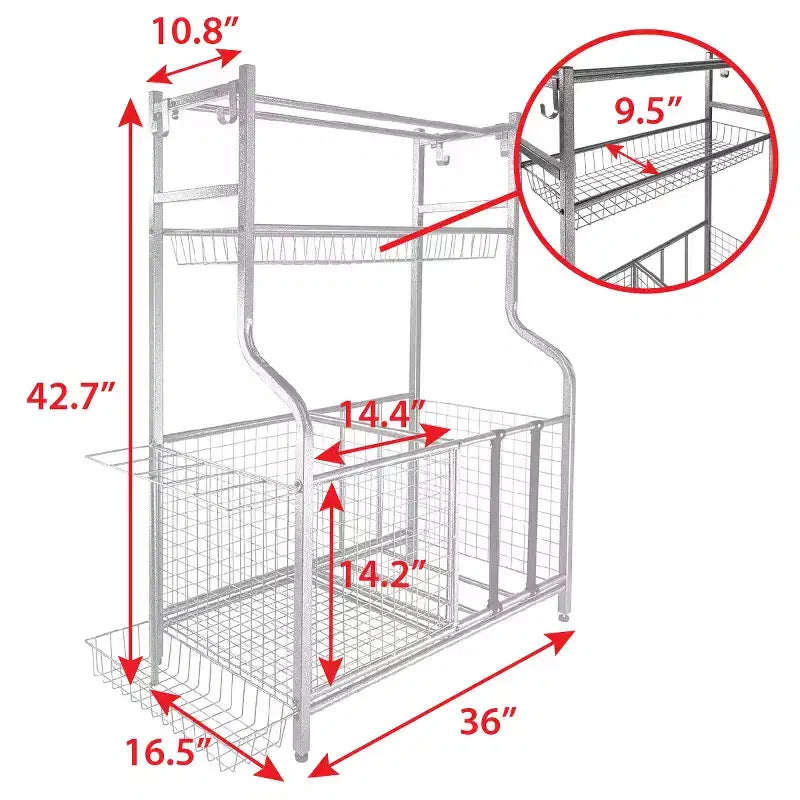Système de rangement de garage en acier gris Storage Logic, 36 po L x 42 po H x 16 po P