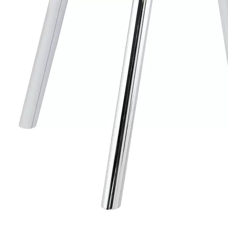 Ora Maison Table de salle à manger moderne en verre trempé Table de cuisine avec base en métal et coins arrondis sécurisés