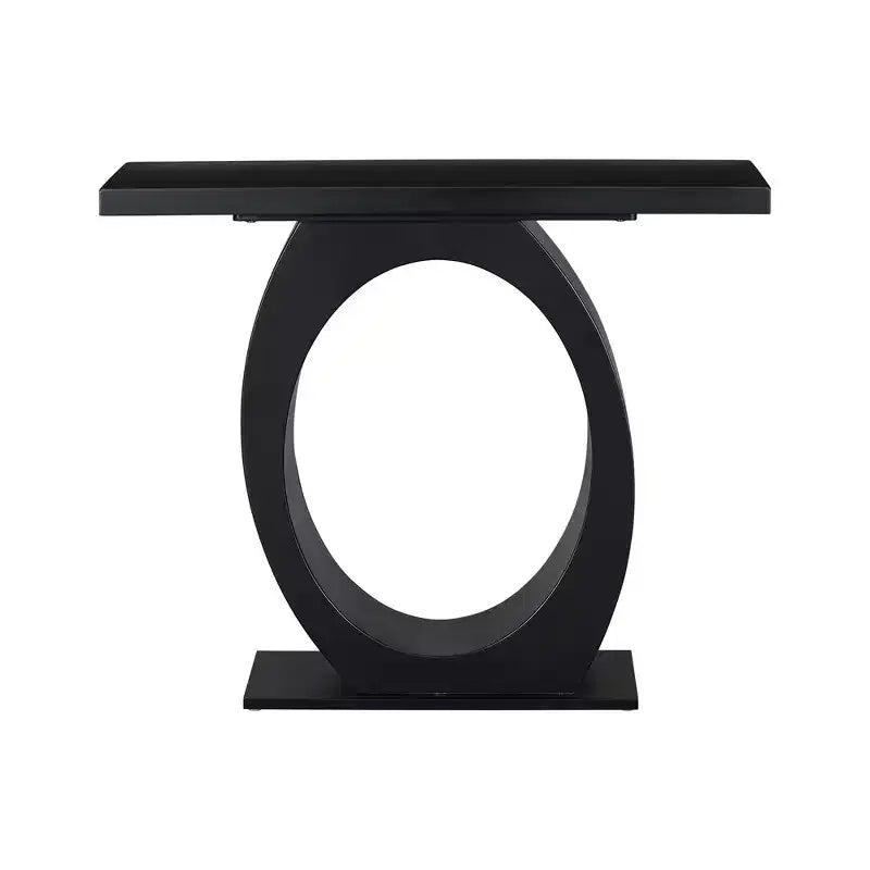 Table console et table d'entrée moderne Whisen, table de canapé robuste avec base en forme d'œuf