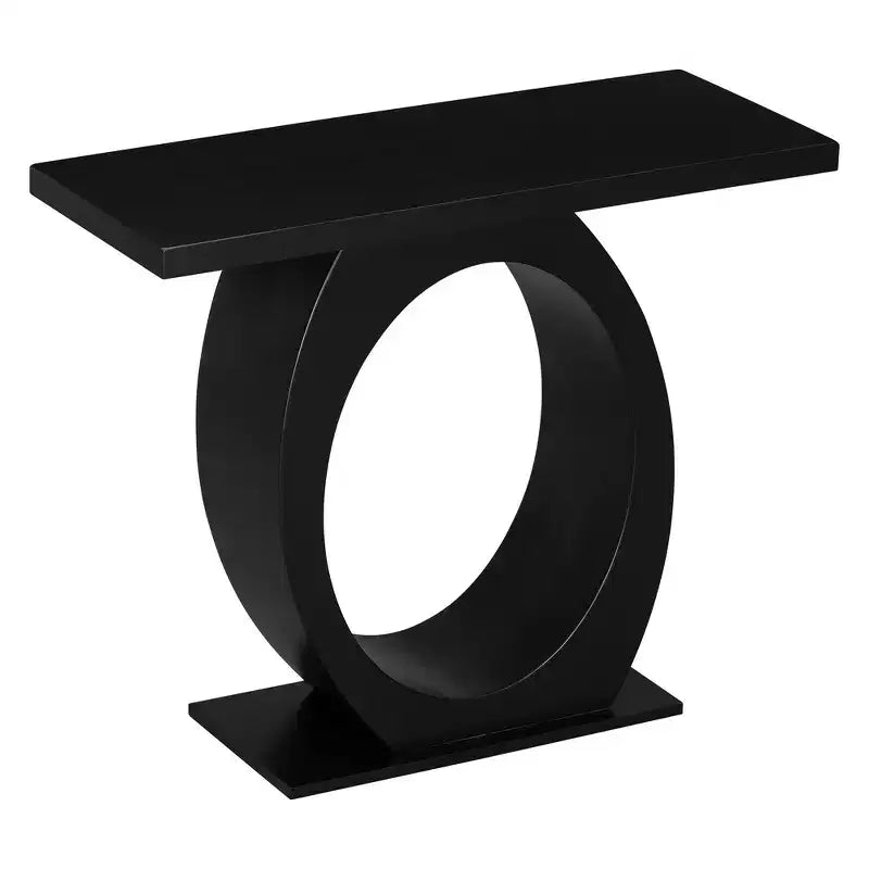 Table console et table d'entrée moderne Whisen, table de canapé robuste avec base en forme d'œuf