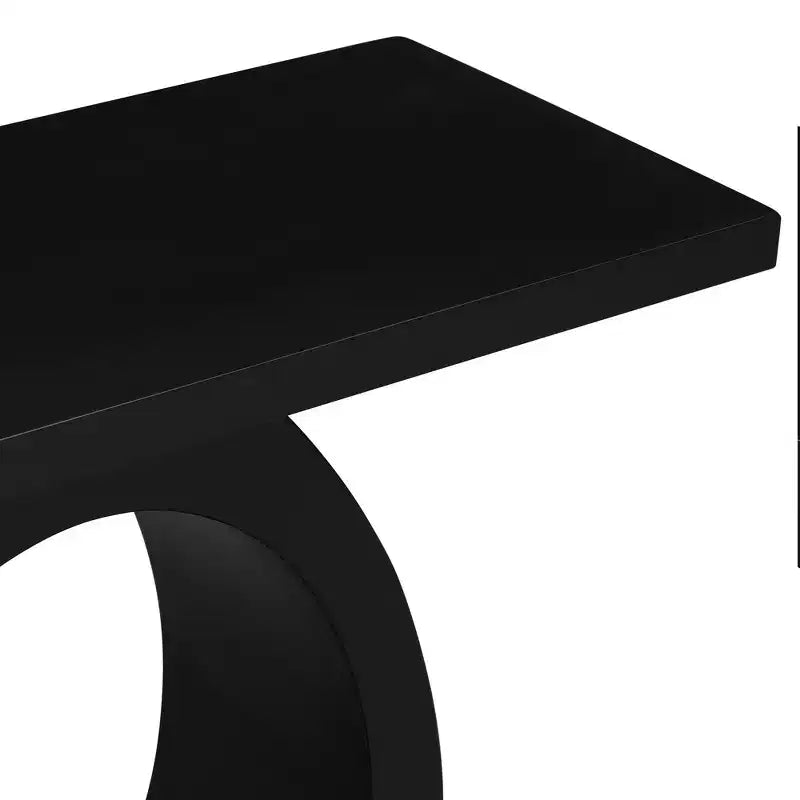 Table console et table d'entrée moderne Whisen, table de canapé robuste avec base en forme d'œuf