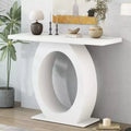 Whisen Modern Console Table & Entryway Table, Sturdy Sofa Table with Egg-Shaped Base