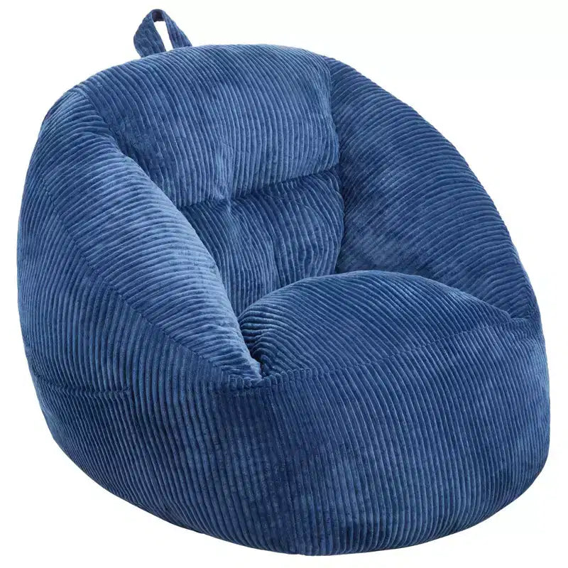 Fauteuil Poire, Fauteuil Poire de 90 cm avec Accoudoirs Doux et Poche de Rangement, Rembourré de Mousse à Mémoire 25D avec Housse en Velours Teddy Doux