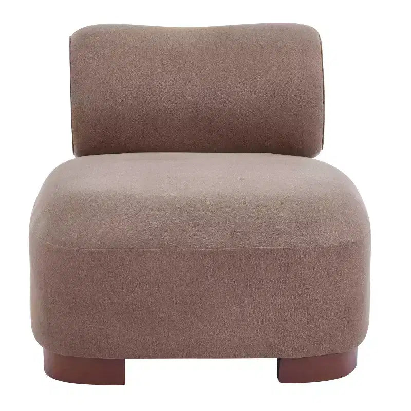 Christopher Knight Home Madison Fauteuil d'appoint moderne en tissu sans accoudoirs avec dossier roulé sculpté