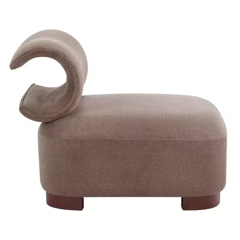 Christopher Knight Home Madison Fauteuil d'appoint moderne en tissu sans accoudoirs avec dossier roulé sculpté