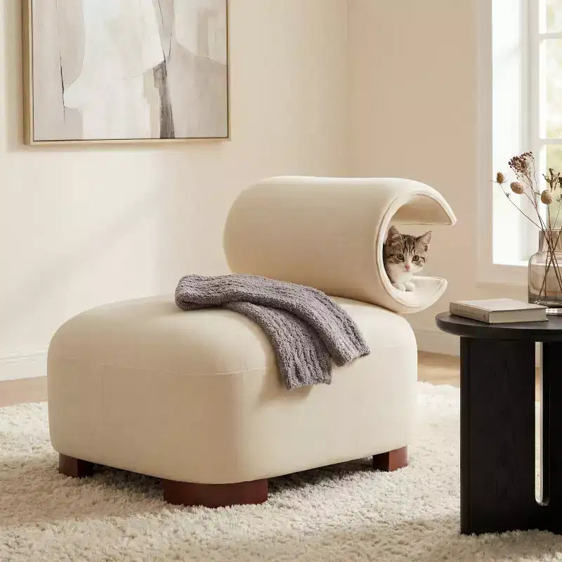 Christopher Knight Home Madison Fauteuil d'appoint moderne en tissu sans accoudoirs avec dossier roulé sculpté