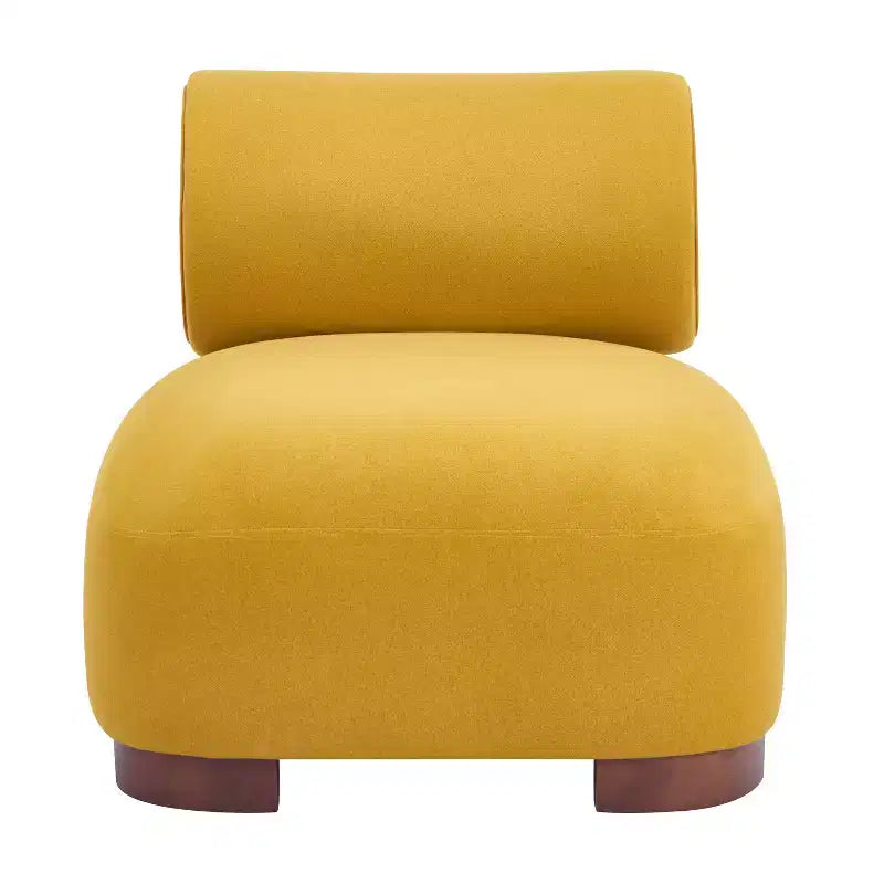 Christopher Knight Home Madison Fauteuil d'appoint moderne en tissu sans accoudoirs avec dossier roulé sculpté