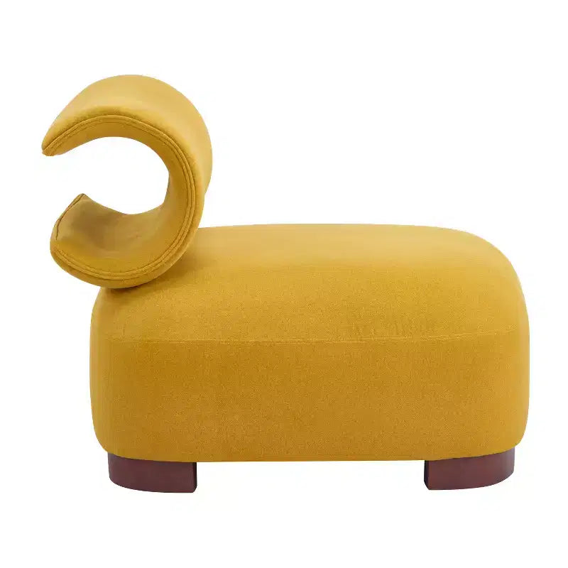 Christopher Knight Home Madison Fauteuil d'appoint moderne en tissu sans accoudoirs avec dossier roulé sculpté