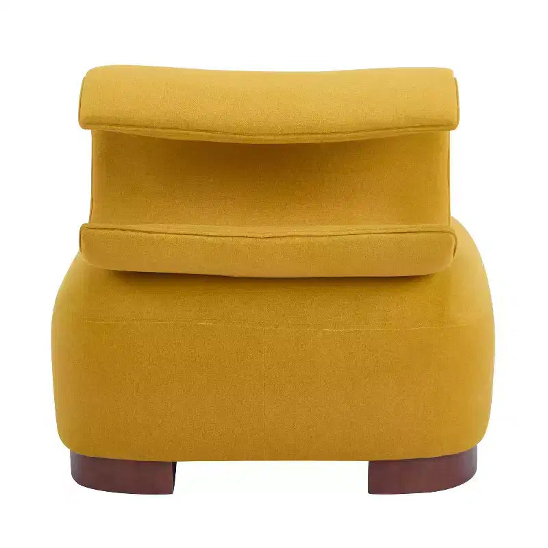 Christopher Knight Home Madison Fauteuil d'appoint moderne en tissu sans accoudoirs avec dossier roulé sculpté