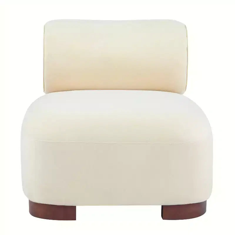 Christopher Knight Home Madison Fauteuil d'appoint moderne en tissu sans accoudoirs avec dossier roulé sculpté