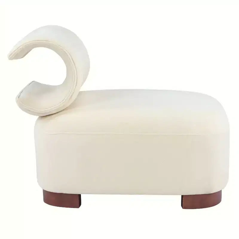 Christopher Knight Home Madison Fauteuil d'appoint moderne en tissu sans accoudoirs avec dossier roulé sculpté