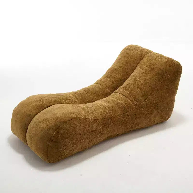 FurnitureR Chaise longue paresseuse 59,1, canapé de sol ergonomique profilé en tissu peluche doux, canapé-lit confortable pour salon et chambre à coucher