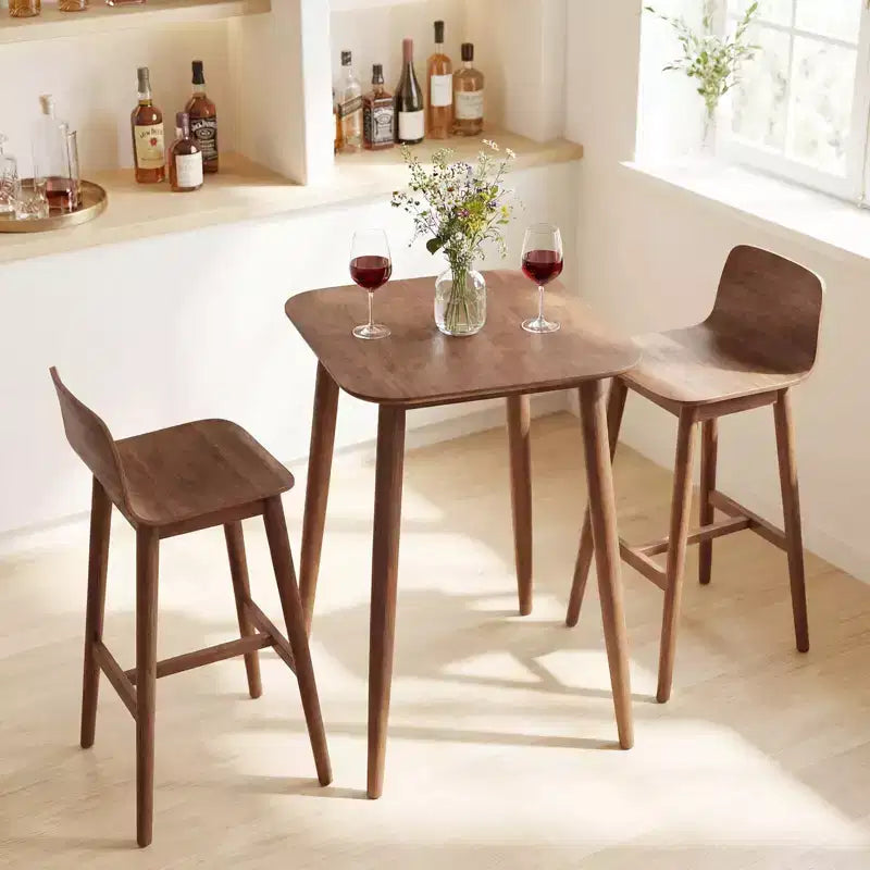 Table de cuisine de ferme Costway 36 pouces en bois d'hévéa massif avec base de piédestal robuste