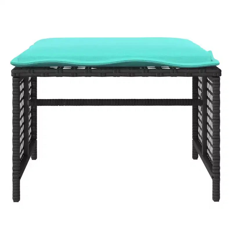 vidaXL Salon de jardin noir en rotin PE Grandes housses amovibles