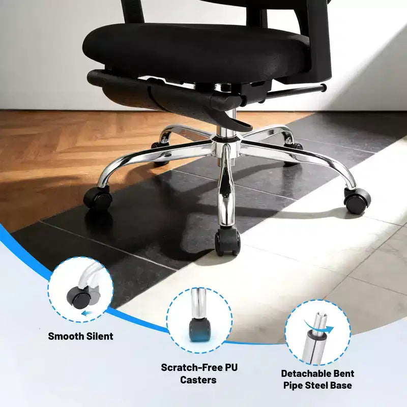 Chaise de bureau ergonomique en maille avec appui-tête 3D et soutien lombaire réglable, accoudoirs 4D relevables, dossier haut, siège d'ordinateur pivotant inclinable sur 3 niveaux, supporte jusqu'à 136 kg