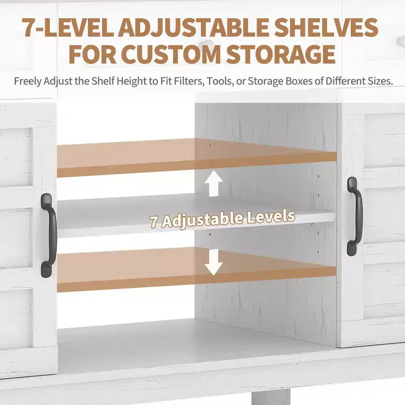 Meuble d'aquarium de style ferme, capacité de 635 kg, étagères de rangement réglables, pour salon, maison (sans aquarium)