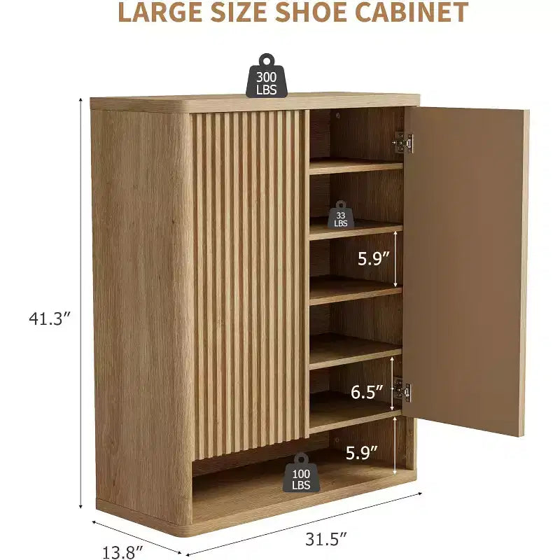Meuble à chaussures moderne en bois, étagères réglables, grand organiseur d'entrée, pour entrée, salon