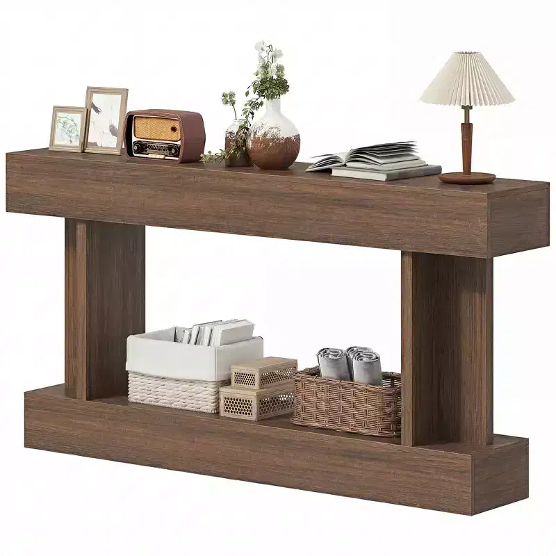 HOMCOM Table console longue de 160 cm, Table d'entrée vintage