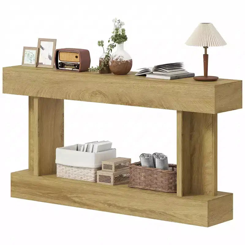 HOMCOM Table console longue de 160 cm, Table d'entrée vintage