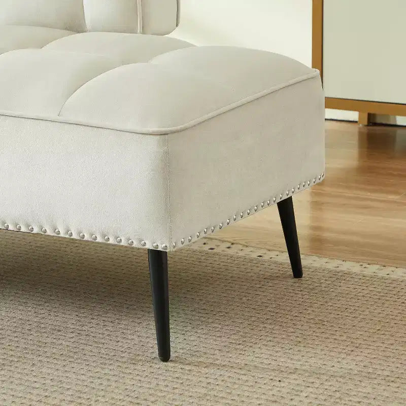 Canapé 54 places en velours avec table d'appoint et dossier pivotants, canapé 2 places pour salon, chambre - ModernLuxe