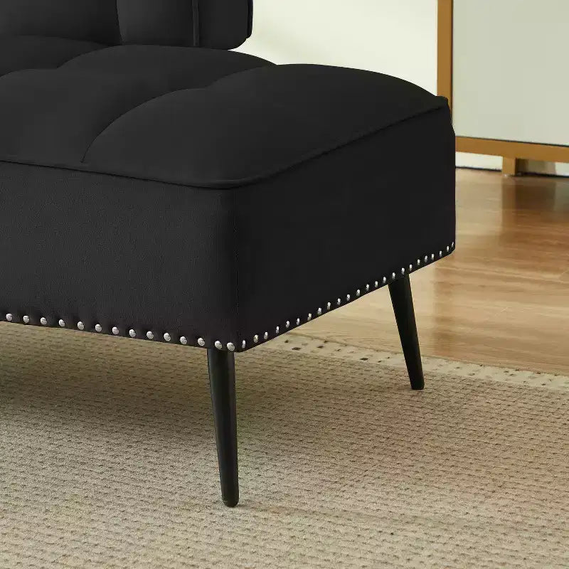 Canapé 54 places en velours avec table d'appoint et dossier pivotants, canapé 2 places pour salon, chambre - ModernLuxe