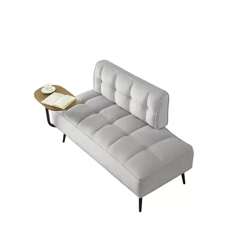 Canapé 54 places en velours avec table d'appoint et dossier pivotants, canapé 2 places pour salon, chambre - ModernLuxe
