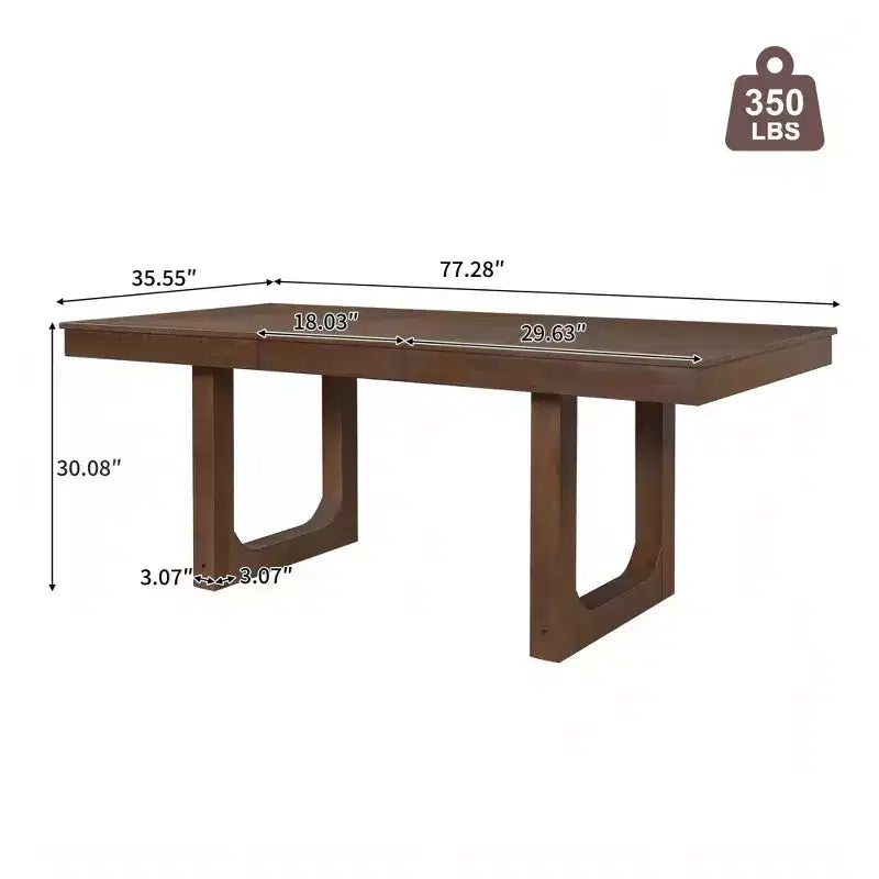 Table à manger extensible en bois GDFStudio Phillips Farmhouse 60-78