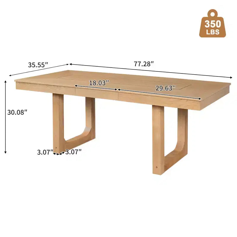 Table à manger extensible en bois GDFStudio Phillips Farmhouse 60-78