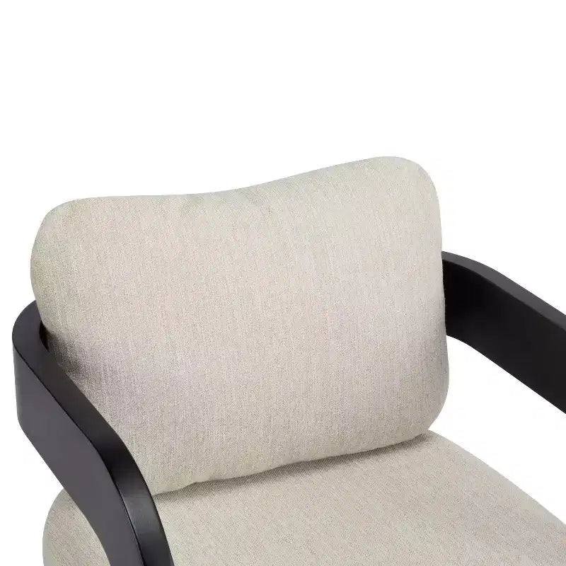Lot de 2 chaises de salle à manger, chaises de cuisine avec dossier capitonné, fauteuils en tissu bouclette avec cadre en bois d'hévéa - ModernLuxe
