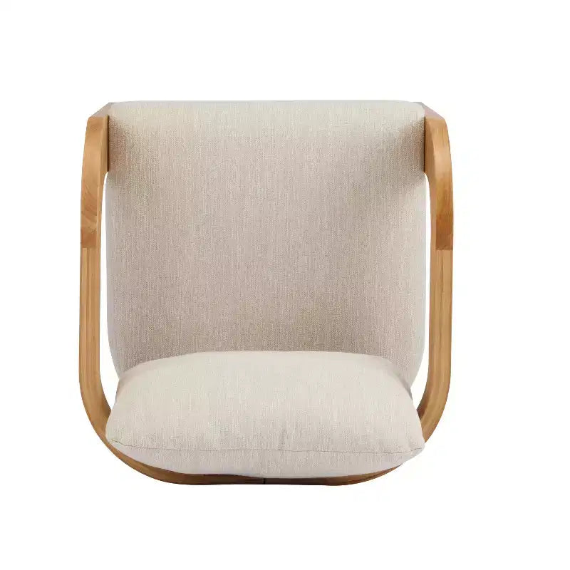 Lot de 2 chaises de salle à manger, chaises de cuisine avec dossier capitonné, fauteuils en tissu bouclette avec cadre en bois d'hévéa - ModernLuxe