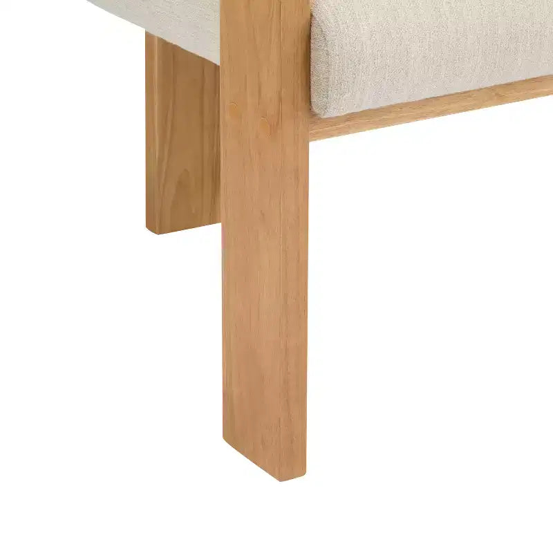 Lot de 2 chaises de salle à manger, chaises de cuisine avec dossier capitonné, fauteuils en tissu bouclette avec cadre en bois d'hévéa - ModernLuxe