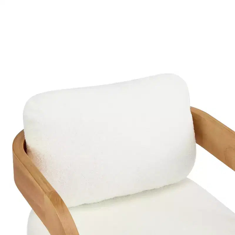 Lot de 2 chaises de salle à manger, chaises de cuisine avec dossier capitonné, fauteuils en tissu bouclette avec cadre en bois d'hévéa - ModernLuxe