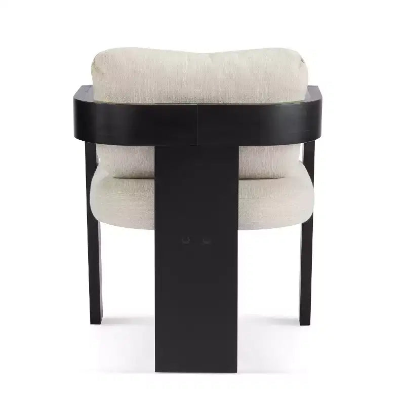 Lot de 2 chaises de salle à manger, chaises de cuisine avec dossier capitonné, fauteuils en tissu bouclette avec cadre en bois d'hévéa - ModernLuxe