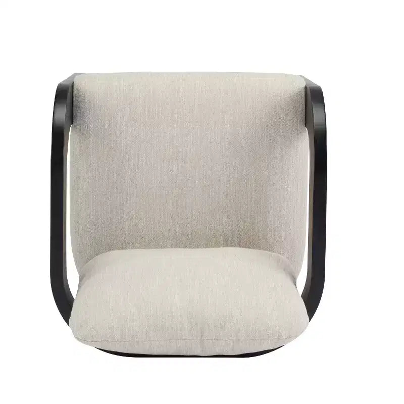 Lot de 2 chaises de salle à manger, chaises de cuisine avec dossier capitonné, fauteuils en tissu bouclette avec cadre en bois d'hévéa - ModernLuxe