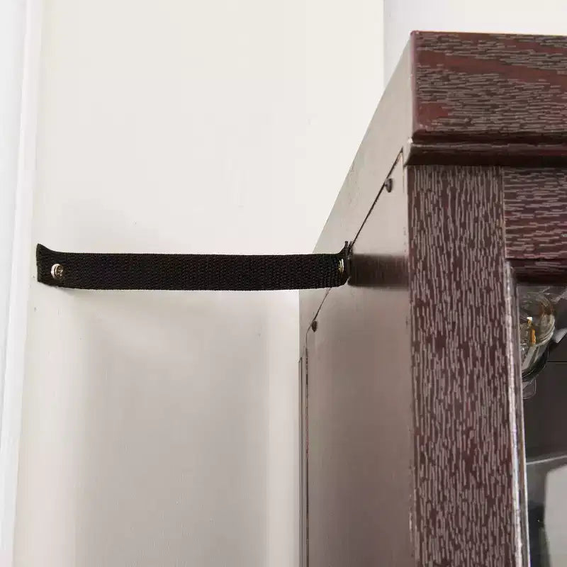 MAYEERTY Meuble de rangement sous évier pour buanderie en métal et MDF, 1 porte, découpe pour tuyau