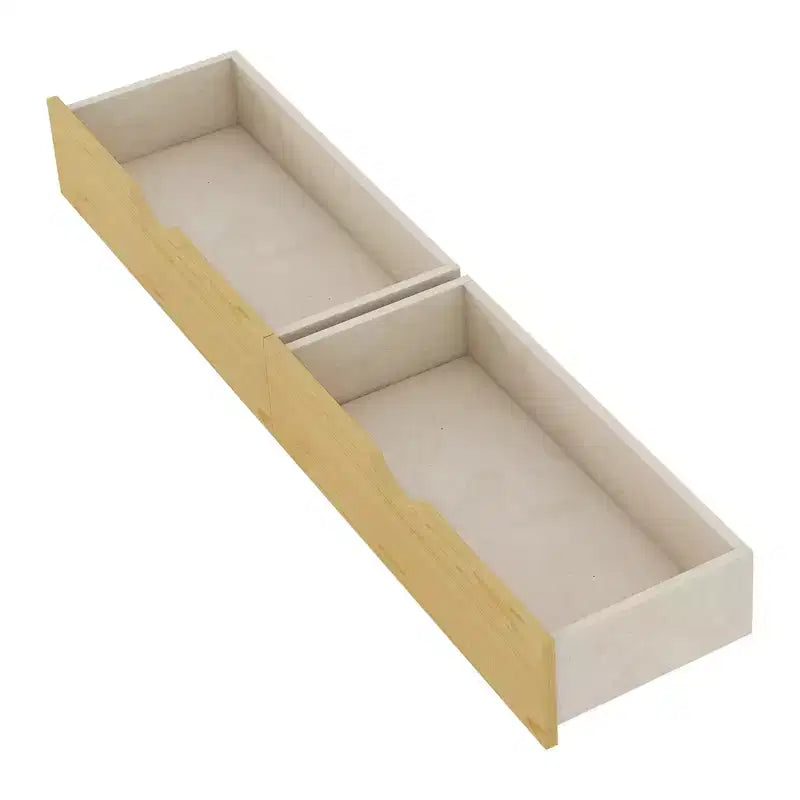 JVNOXK Lit plate-forme en bois pleine grandeur pour enfants, lit simple bas en bois avec barrières de sécurité pour filles et garçons, naturel