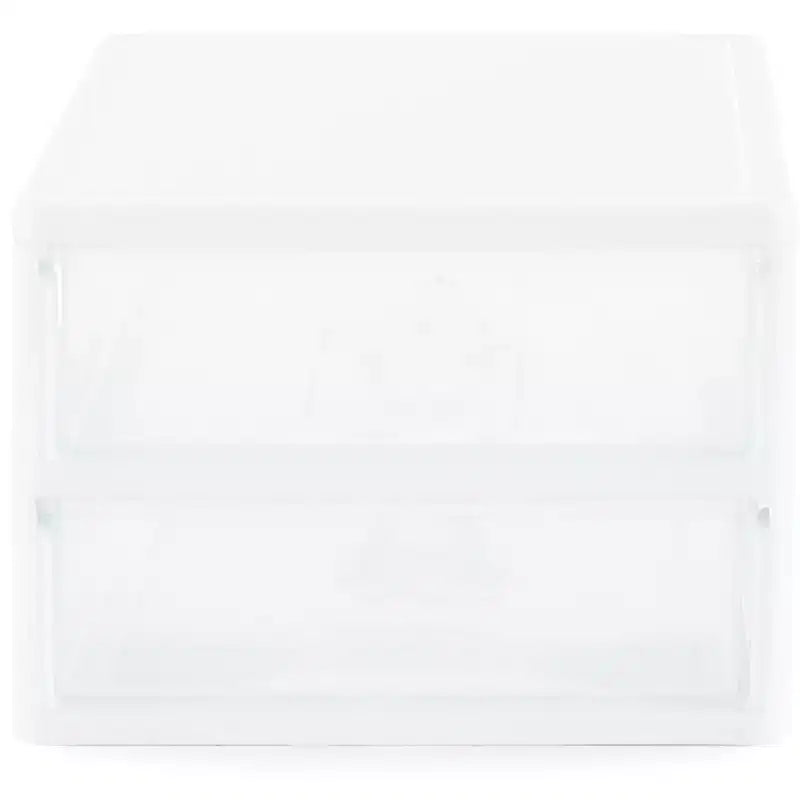 Organisateur de bureau et de comptoir Gracious Living à 2 tiroirs, ensemble de tiroirs de rangement pour bureau, blanc/transparent