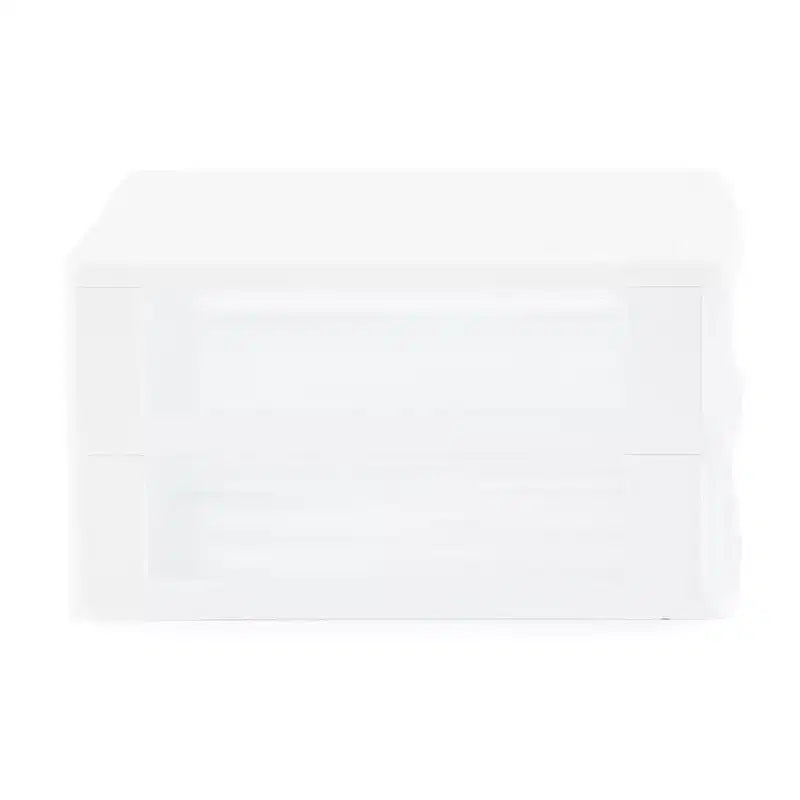 Organisateur de bureau et de comptoir Gracious Living à 2 tiroirs, ensemble de tiroirs de rangement pour bureau, blanc/transparent