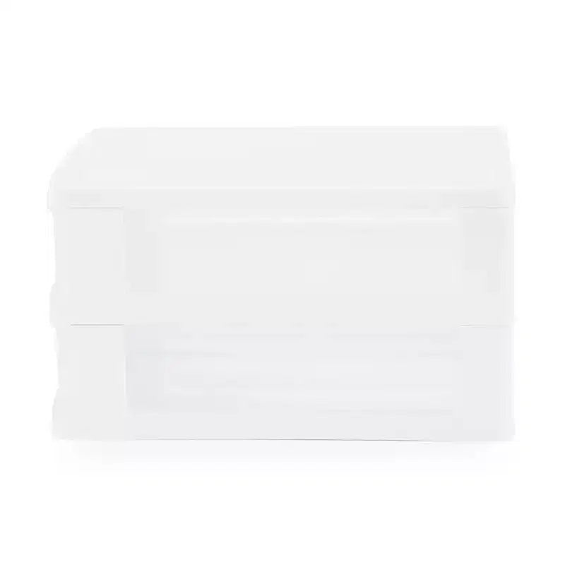 Organisateur de bureau et de comptoir Gracious Living à 2 tiroirs, ensemble de tiroirs de rangement pour bureau, blanc/transparent