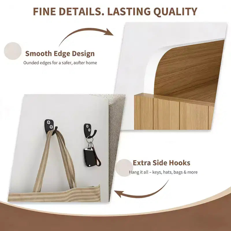 Meuble à chaussures 3 portes avec 6 niveaux pour entrée, rangement à chaussures autoportant pour couloir, salon ou chambre
