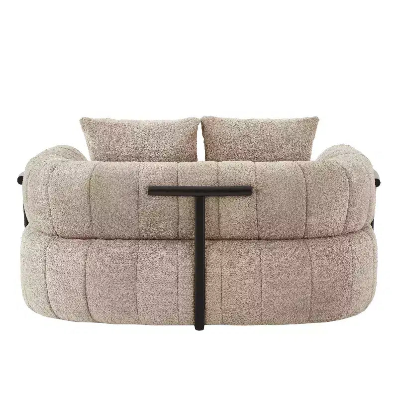 ModernLuxe Grand Canapé 64'' Bouclé Nuage, Chaise Longue sans Structure Soutenue par Métal pour Salon/Chambre à Coucher