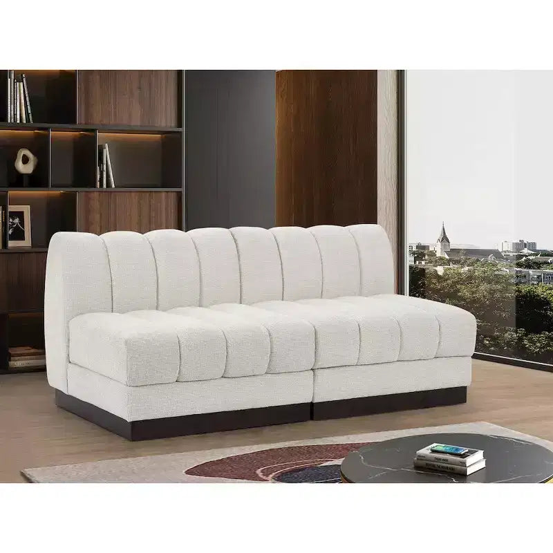 Canapé modulable en tissu chenille Quinn de Meridian Furniture