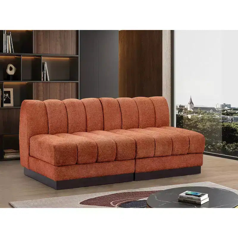 Canapé modulable en tissu chenille Quinn de Meridian Furniture