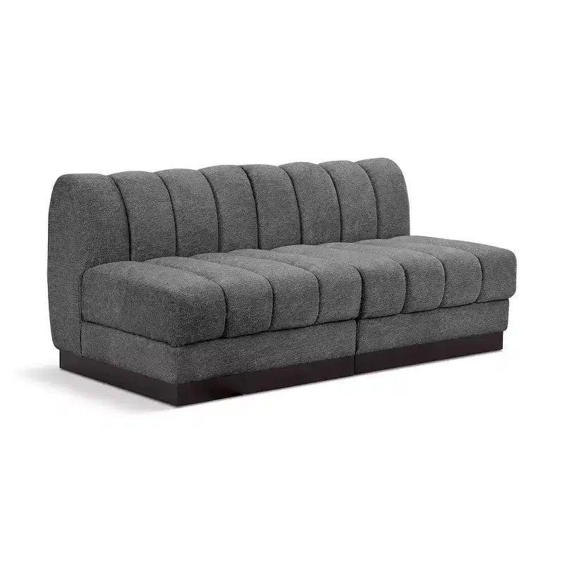 Canapé modulable en tissu chenille Quinn de Meridian Furniture