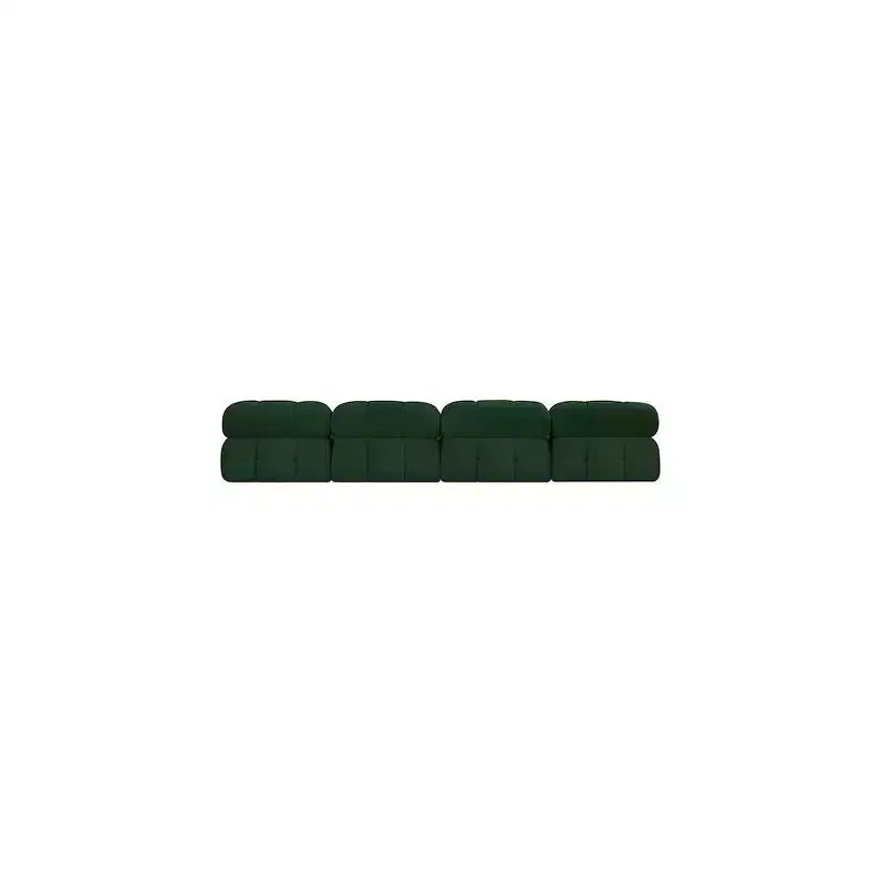 Canapé modulable en tissu bouclé vert Ames de Meridian Furniture