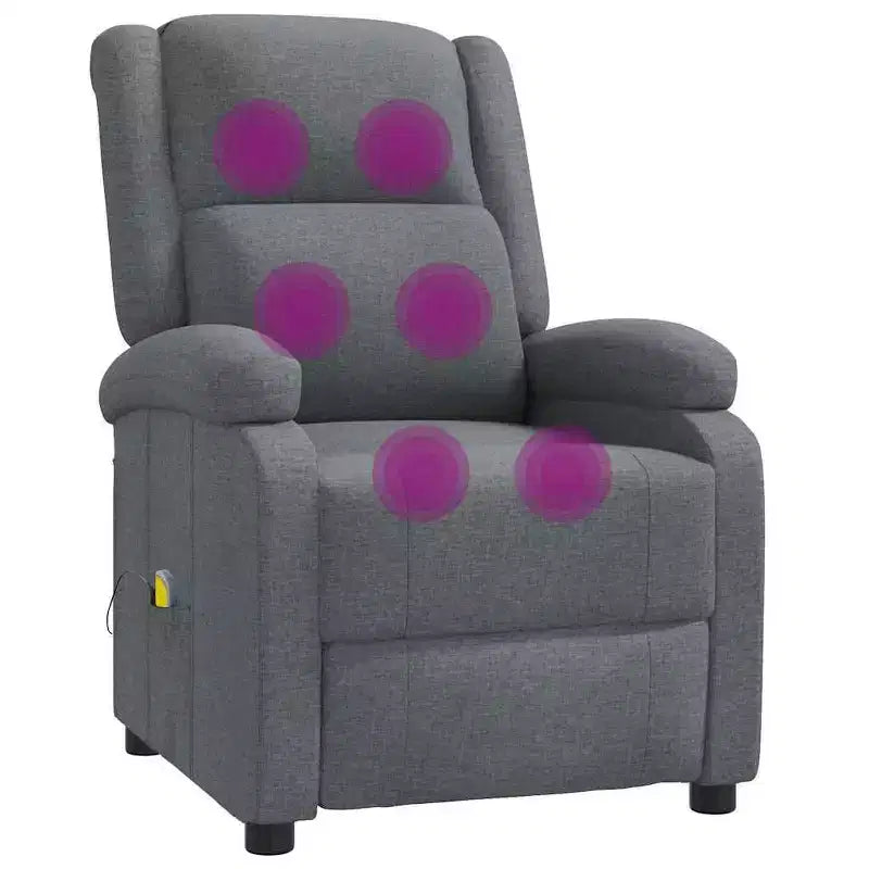vidaXL Fauteuil de massage Crème Tissu et métal Medium