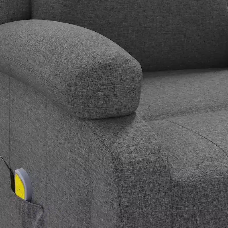 vidaXL Fauteuil de massage Crème Tissu et métal Medium